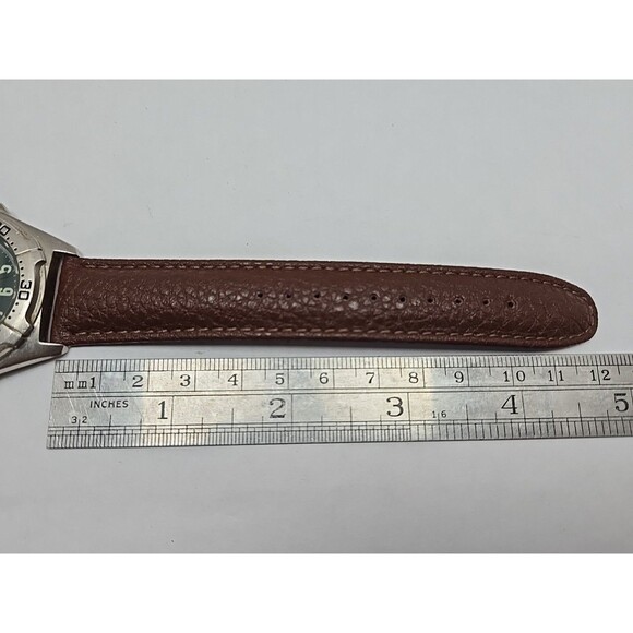 Field And Stream Mens Quartz Green Dial Date 50M Watch New Battery Leather Strap - Picture 8 of 12